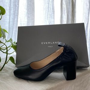 Everlane The Day Heel size 7, black leather